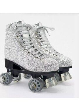 Zara Limited Edition Rhinestone Roller Skates Size 7.5 NWT